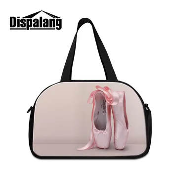 

Girls Travel Bag Ballet Shoes Print Womens Shoulder Luggage Bag Training Gym Bag Portable Handbag Weekend Bag Dancing Duffle Bag