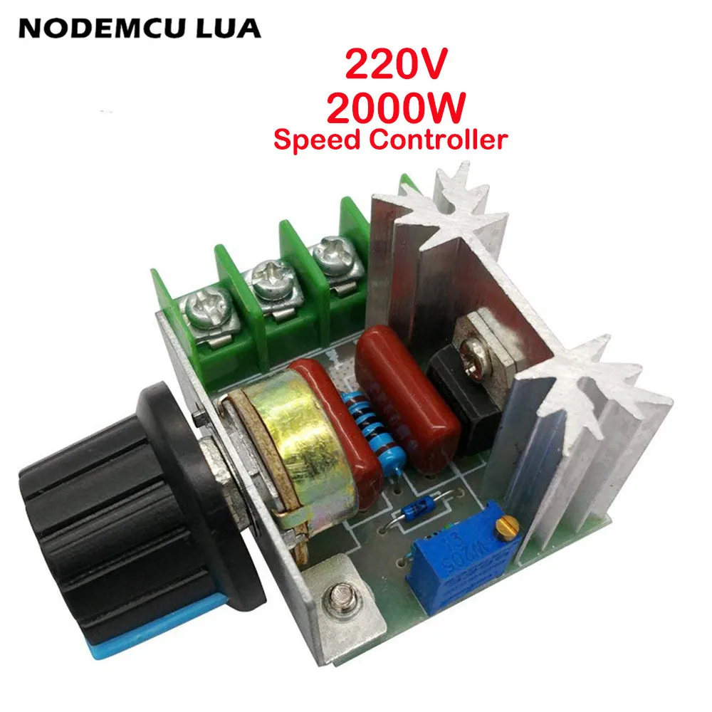 50-220V 2000W AC Motor Dimmers SCR Controller Knob Switch Kit Speed Control Tool