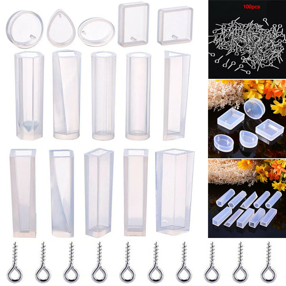 

15pcs/set Handiwork DIY Geometric Tool Mould Handmade Necklace Silicone Mold Crystal Resin Craft Jewelry Making Pendant Earrings