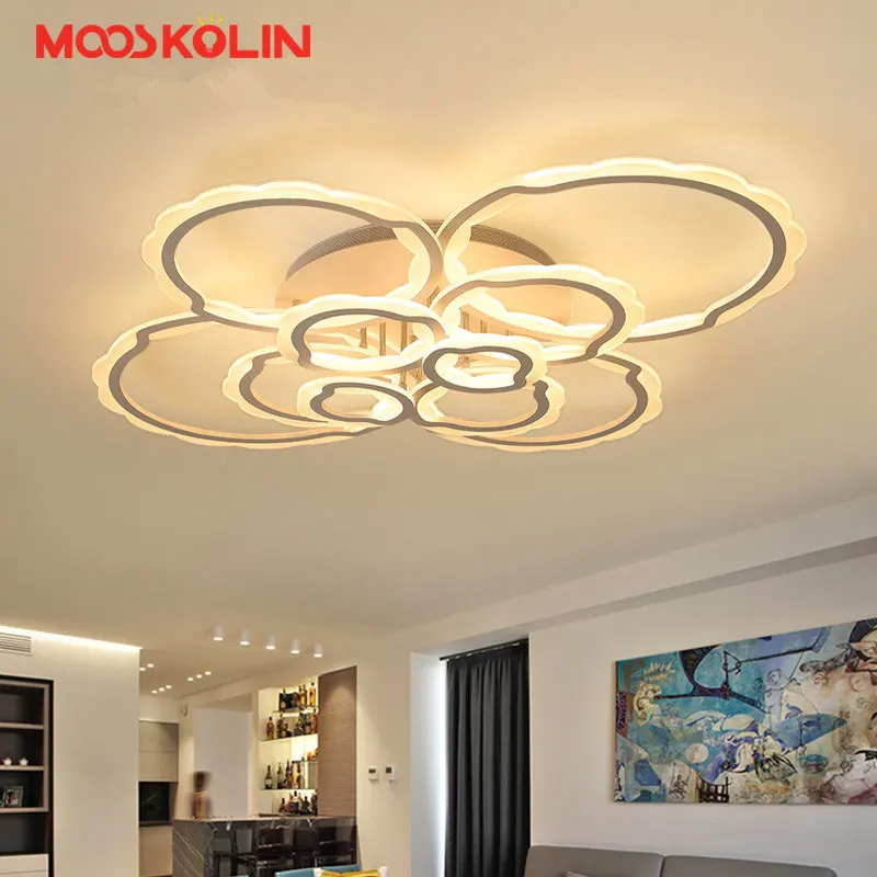 

Modern Acrylic Design Ceiling Lights Living Room Bedroom 90~260V White Ceiling Lamp LED Home Lighting Light Fixtures plafonnier