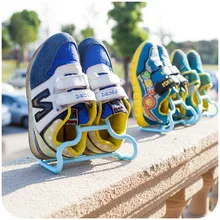 Plastic Shoe Storage Box 2 in 1 Function 2 Pieces/Lot Modern Shoe Hanger to Organize Children Standing Hang Shoe Hallway Rack