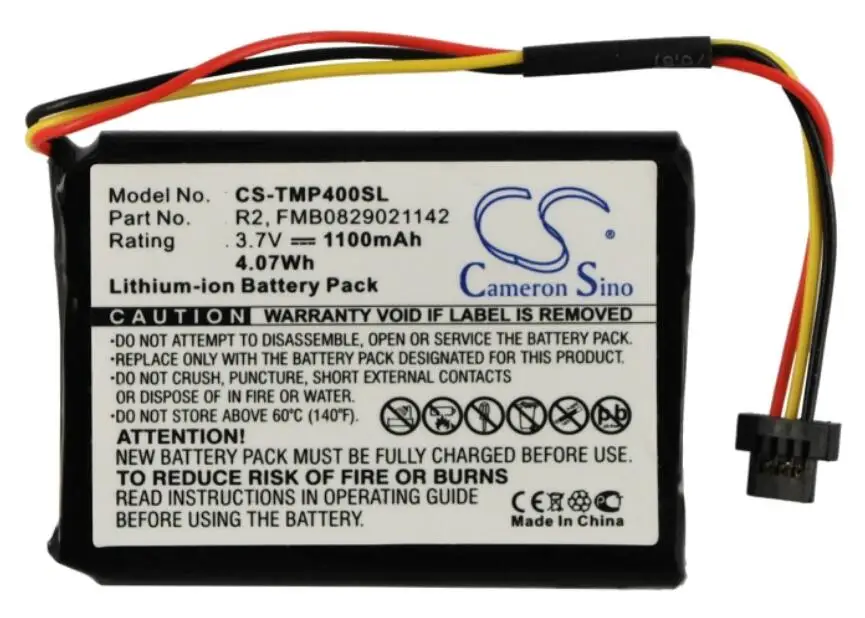 Аккумулятор Cameron Sino 1100 мАч для TOMTOM 340S LIVE XL Pro 4000 335S 335TM 340M FLB0920012619
