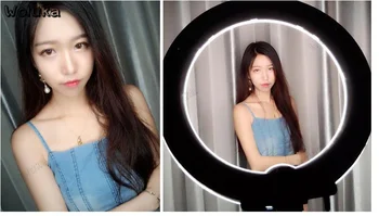 

Large LED ring dimming light live HD beauty skin Small video photography photo landing selfie CD50 T15