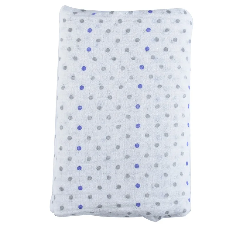 Egmaoaby однослойное 95% хлопок+ 5% спандекс Марлевое одеяло для новорожденных с широким краем, 1 см, 120X120 см - Цвет: SJ0017