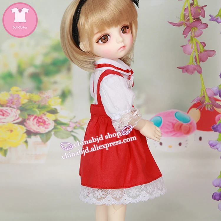 Одежда для куклы BJD SD 1/6 юбка с подтяжками в стиле милый Linachouchou аксессуары