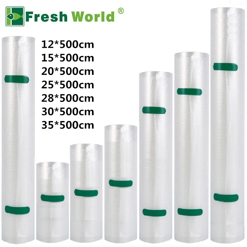 

Vacuum Food Storage Bags For Vacuum Sealer 15*500CM Saran Wrap Fresh World Vacuum Packaging Rolls