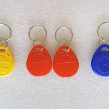 Близость RF smart key fob, 13,56 мГц красный/синий/желтый вариант IC брелок теги мин: 100 шт