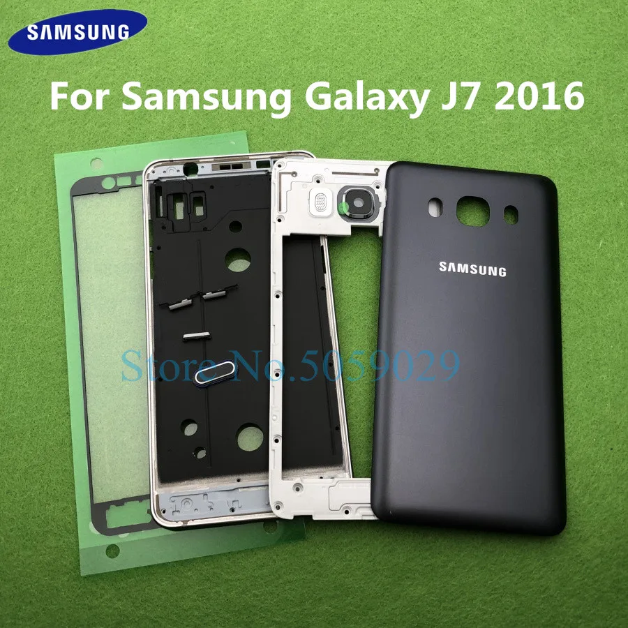 

For Samsung Galaxy J7 2016 J710 J710F Middle Front Frame Full Housing Rear Housing Bezel Holder Frame Back Cover Case door
