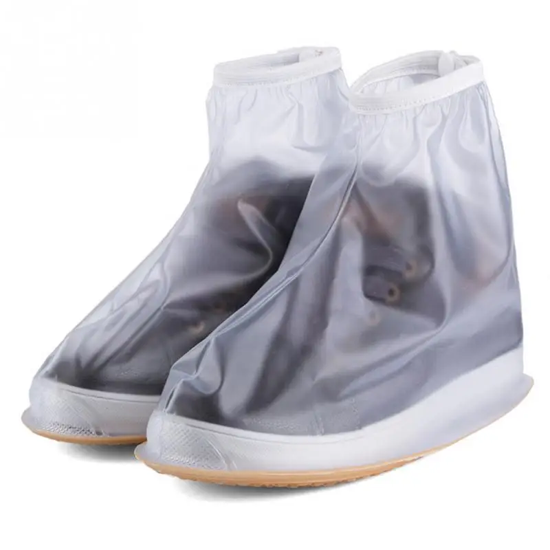 

Men Women Waterproof Thick Non-slip Rain Shoes Cover Reusable Boots Flat Overshoes Unisex Covers Slip Resistant