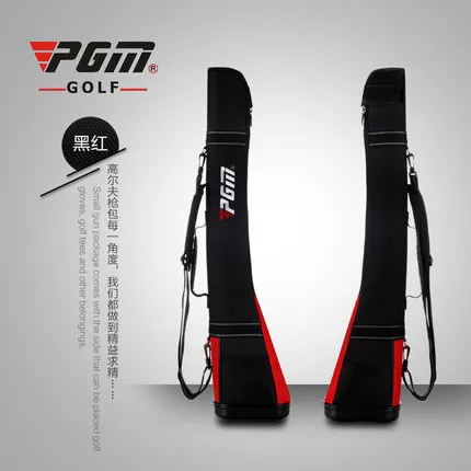 PGM мужская сумка-Карандаш Для Гольфа 79 см водонепроницаемая сумка женская спортивная сумка для гольфа для путешествий маленькая стоящая сумка для оружия резиновая разноцветная - Цвет: Black and Red