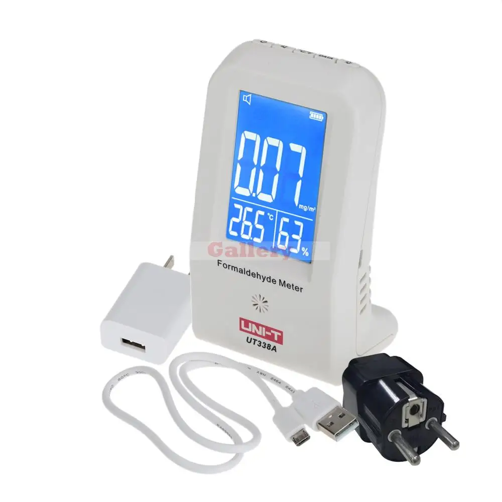 

High Precision Indoor Formaldehyde Data Logger Detector Air Monitor Thermometer Hygrometer Lcd Display with Eu Adapter