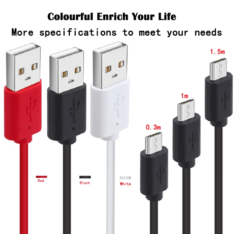 Lungfish Micro USB 2.0 Cable 100pcs-Pack Charge Sync Data Cable Cord For Android Phone 0.3m 1m 1.5m for Sumsung Huawei Xiaomi Lungfish Micro USB 2.0 Cable 100pcs-Pack Charge Sync Data Cable Cord For Android Phone 0.3m 1m 1.5m for Sumsung Huawei Xiaomi