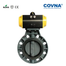PVC 5 inch Pneumatic Butterfly Valve Spring Returned EPDM Seat PN10Bar for Water Treatment Industrial