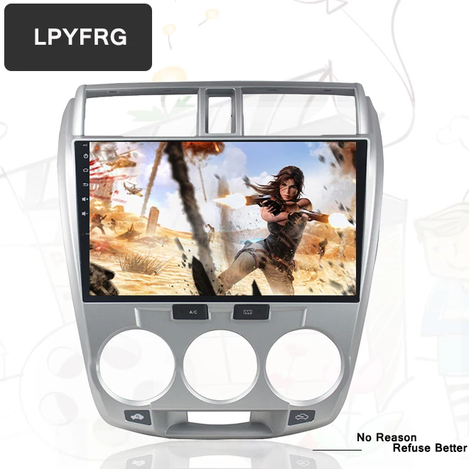 Discount 2 din Stereo FOR HONDA CITY 2008-13 Android 9.0 Car DVD player Octa Core 4G RAM 1024*600 32GB ROM gps Nav multimedia head unit 0