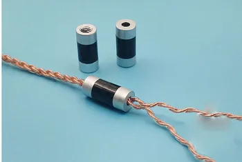 

4pcs Aluminium Alloy small size Carbon fiber Earphone Cable Splitter Adapter Plug For DIY Custom