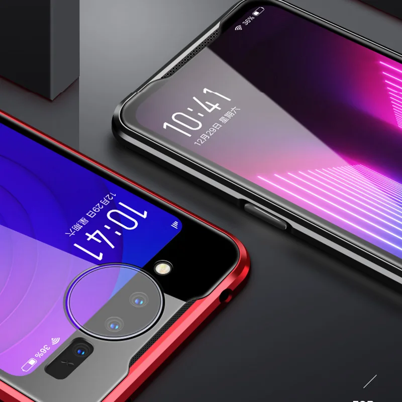 Магнитный чехол 360 градусов для VIVO NEX 2 X23 X27 двустороннее закаленное стекло +