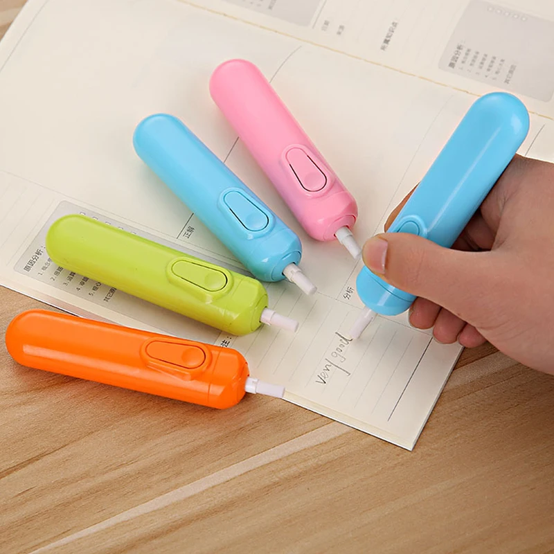 Handy Electric Eraser Set Battery Operated with Refills Stationery