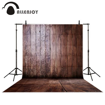 

Allenjoy photography backdrops Old wooden interior bright wood brick wall backgrounds for photo studio