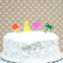 Ананас фламиго кекс свадебные зубочистки Свадебный девичник детский душ день рождения тропический летний декор для вечеринки