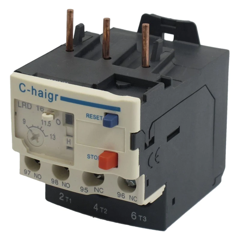 

3 Poles AC 9A - 13A Thermal Overload Electric Relay 1 NO 1 NC
