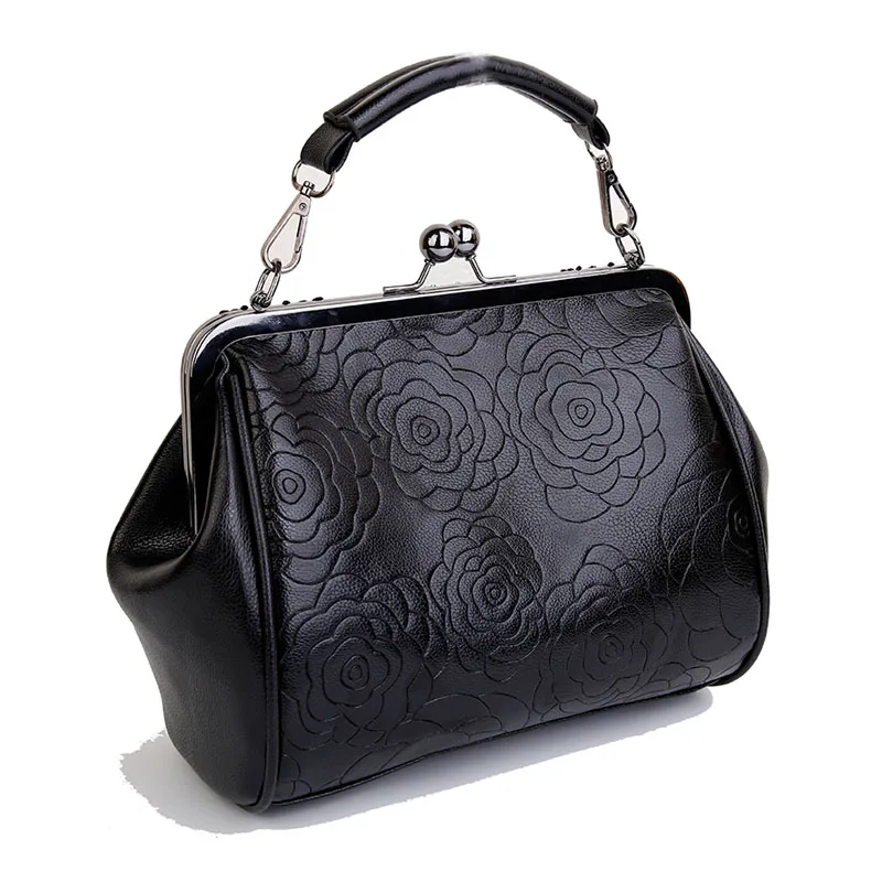 

New Arrival Retail free shipping Fashion women designer girl embrossed flowers handbag casual chain tote bag party shoulder bag
