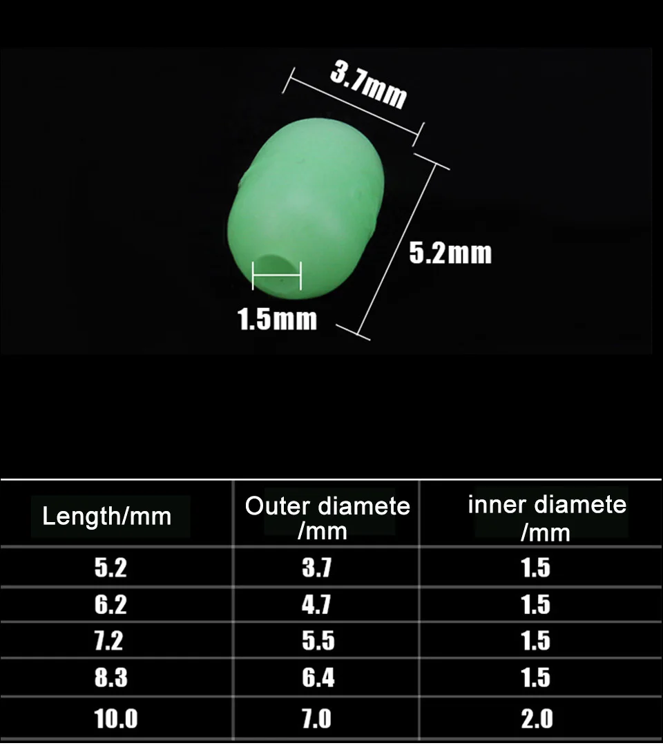 GLUREE-100PcsLot-Cyclindrical-Soft-Luminous-Fishing-Beads-Green-Glow-in-Dark-Lure-PVC-Floating-Fishing-Tackle-Accessories_04
