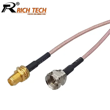 

10pcs/lot F Male Plug to SMA Female Jack RG316 RF Coaxial Cable Assembly Pigtail Extension Cable 15cm/50cm/100cm