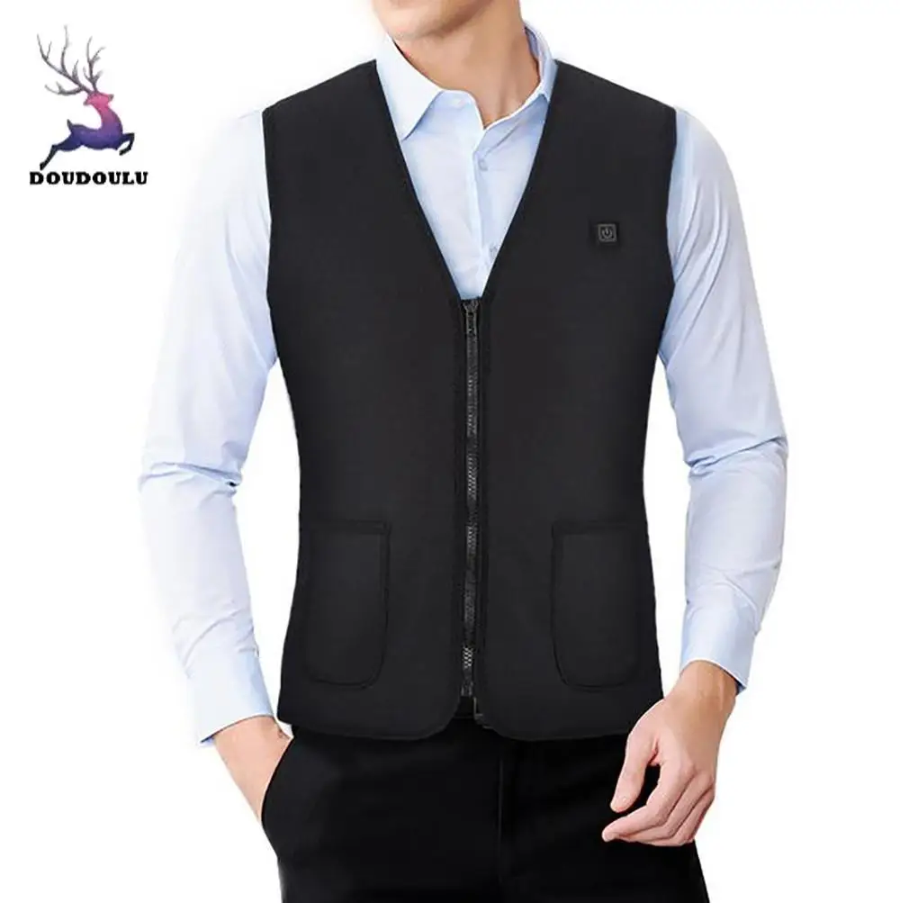 Outdoor Warm Electric Heated Clothing Riding Skiing Fishing USB Charging Electric Heated Vest
