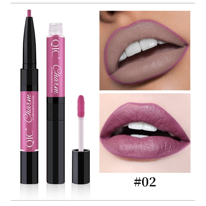 1PC New Double-end Lip Makeup Waterproof Long Lasting Tint Sexy Beauty Matte Lip Liner