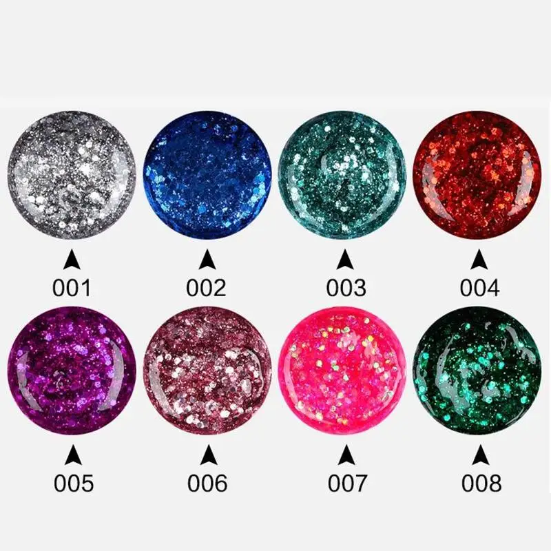 

Bling Laser Nail Sequins Nail Polish Gradient Colorful Shining Glitter Bright Paillette UV Gel DIY Nail Art Decor