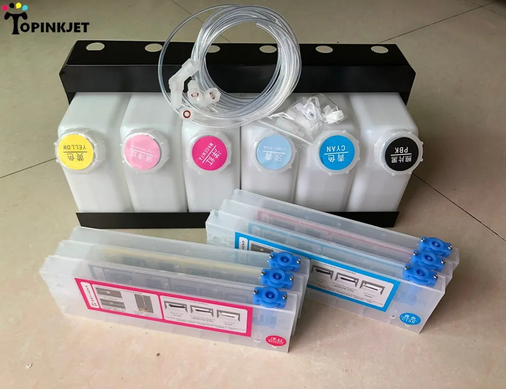 6 اللون السائبة نظام الحبر لرولان sj540 XJ540 XJ640 VP540 XC540 comtinuous كيبك الحبر نظام العرض