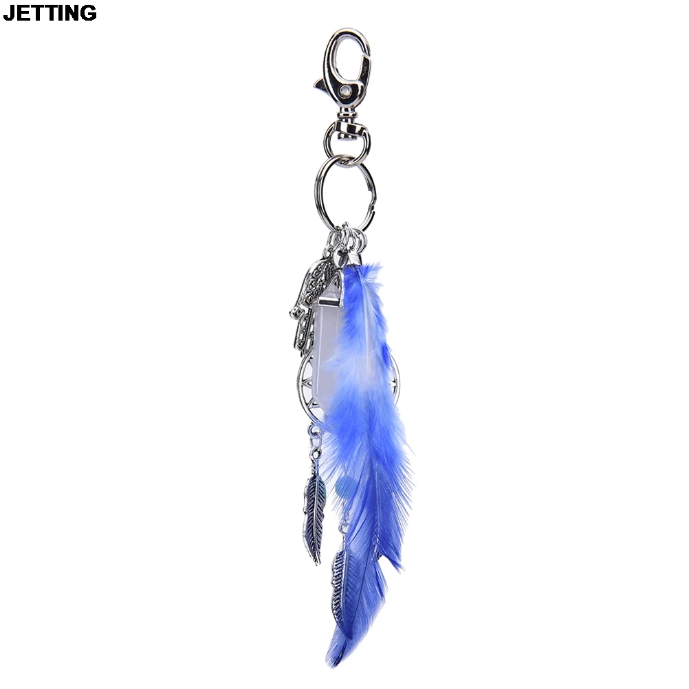 JETTING New  Tassels Dream Charm FeatherCatcher Keychain Pendant For Purse Bag Key Ring Chain Car Keychain 1 Pc
