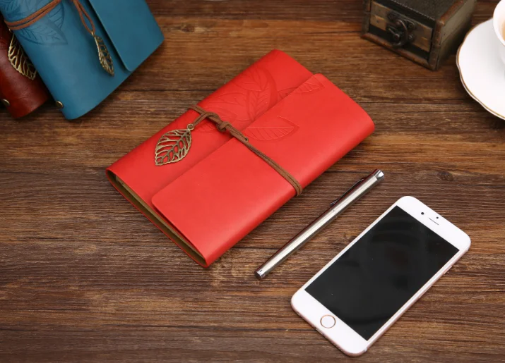 

Spiral NoteBook Classic Diary Book Vintage Pirate Anchors PU leather Replaceable Traveler Journal Notebook