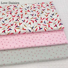 Хлопок саржа фрукты чили перец розовый зеленый мини красная вишня в Полоску Ткань для постельных принадлежностей Подушка Одежда Платье Декор пэчворк