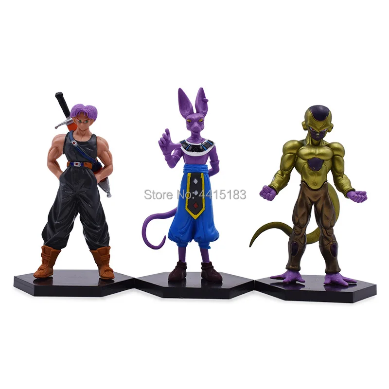 6 styles Anime Dragon Ball Z Frieza Vegeta Son Goku Trunks Beerus PVC Action Figure Doll Model Toy Christmas Gift For Children