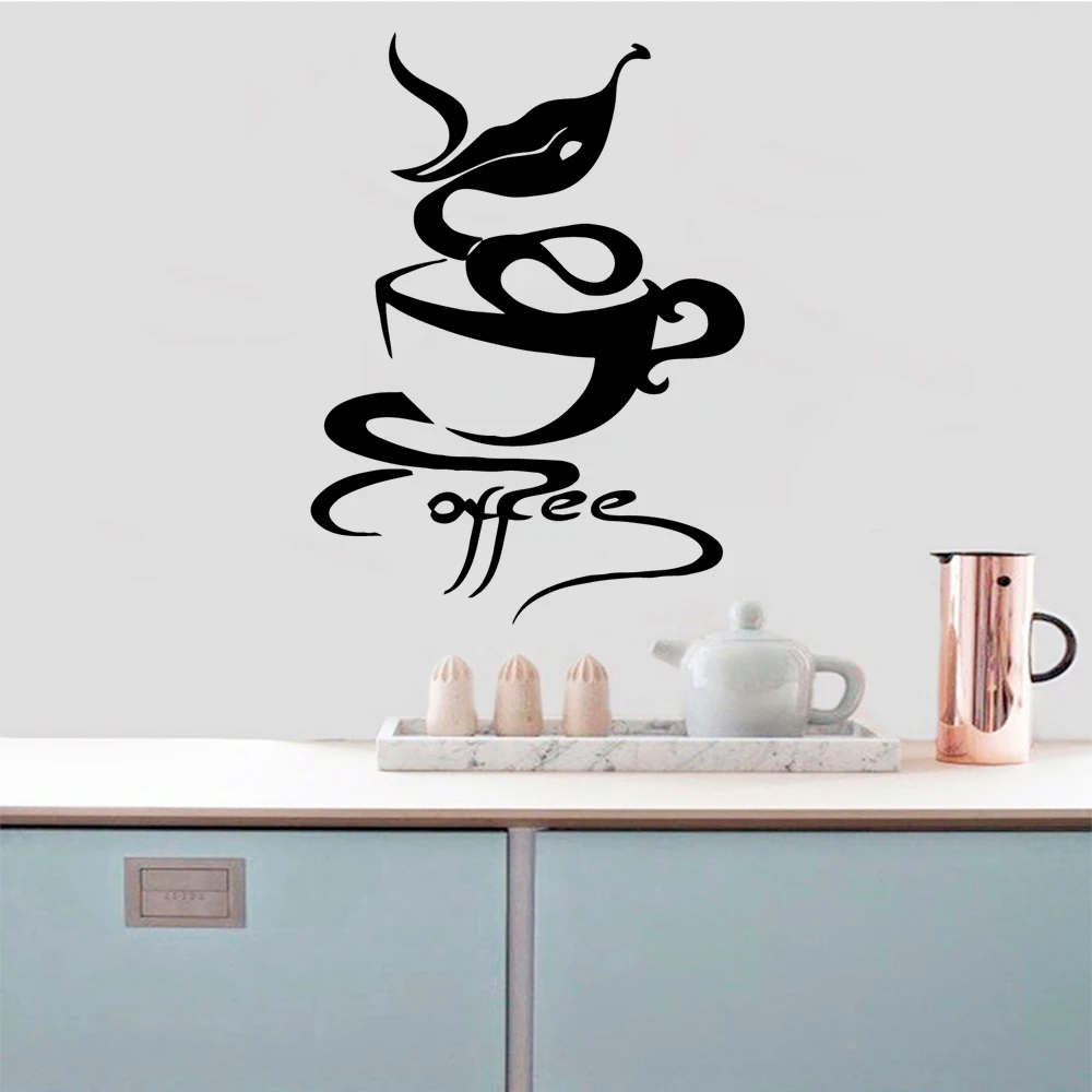 

Hot Sale Coffee Wall Sticker Removable Wall Stickers Diy Wallpaper vinyl Stickers Bedroom Nursery Decoration