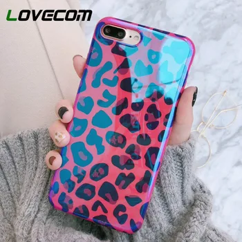 

LOVECOM Blu-Ray Phone Case For iPhone 11 Pro Max XR XS Max X 8 7 6 6S Plus Laser Sexy Leopard Soft IMD Phone Back Cover Cases