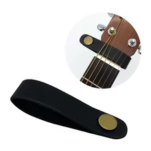 Кожаный гитарный держатель для шеи, ремень, безопасная кнопка блокировки с электроакустической классической гитарой, аксессуары для бас-гитары