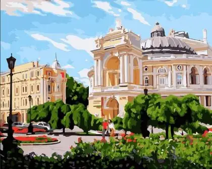 cioioil-X135 odessa opera house painting by numbers on canvas home decor unique diy gift craft paint