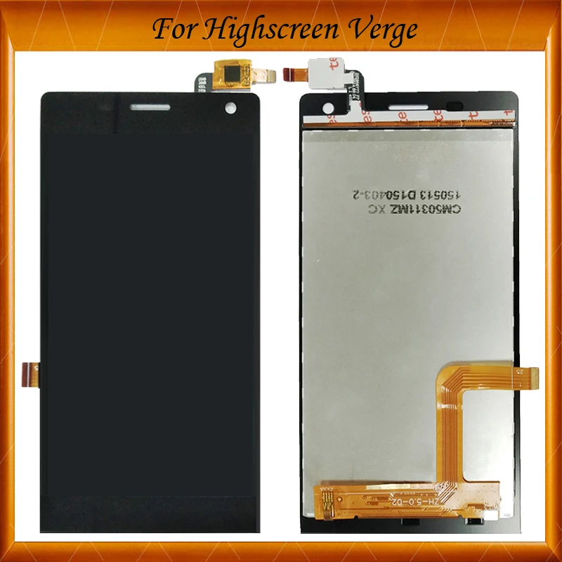 

100% Working Well 5 Inch Highscreen Verge LCD Display+Touch Screen High quality Screen Digitizer Assembly IN Stock