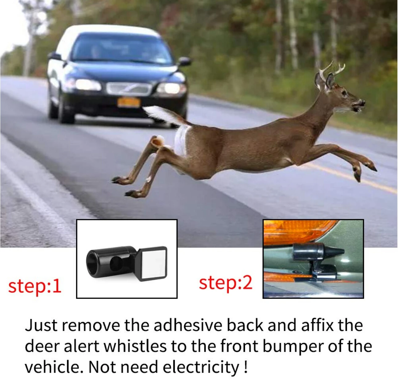 1pc Animal Deer Warning Alarm Bicycle Car for seat ibiza fr mazda cx-5 honda accord mazda cx5 kia sportage 2011