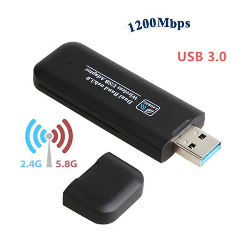 1200 Мбит/с USB беспроводной WiFi адаптер двухдиапазонный 802.11ac RTL8812BU антенна для Windows