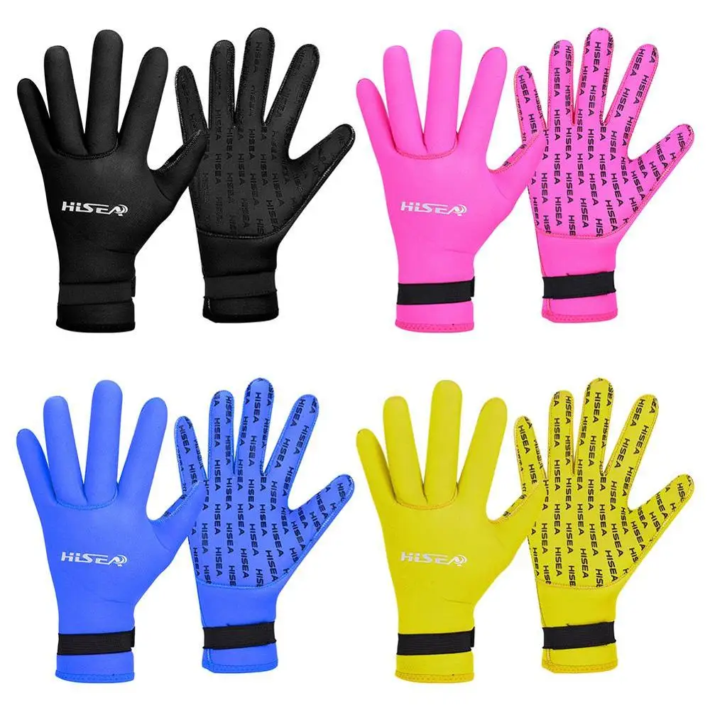 Details about   Hisea Diving Gloves Anti-scratch 3MM Neoprene Swimming Gloves Scuba Dive Gloves 