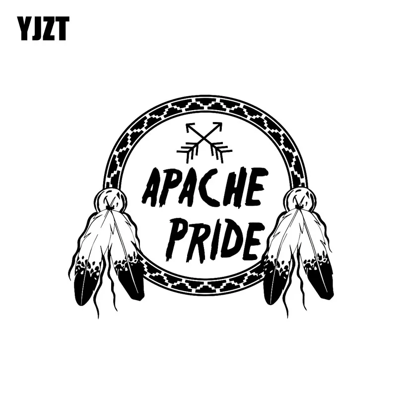 YJZT 18 см * 15 1 Apache Pride со стрелами в Ловец снов круглая с перьями виниловая наклейка