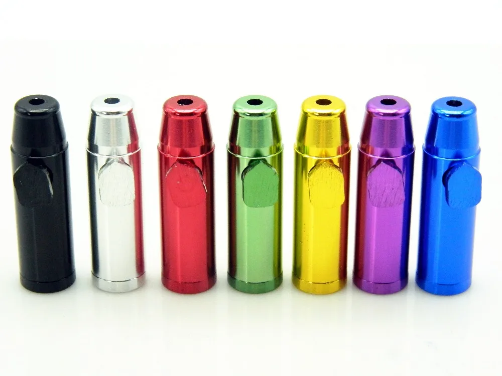 10 PCS/Lot Wholesale 7 Colors Bullet Snuff Metal Cigarette Accessories