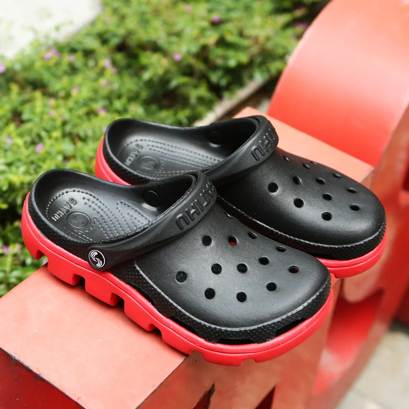 Новые летние сандалии для девочек для мужчин повседневная обувь шлёпанцы Сабо дышащие пляжные тапочки мужской воды полые желе chaussure homme