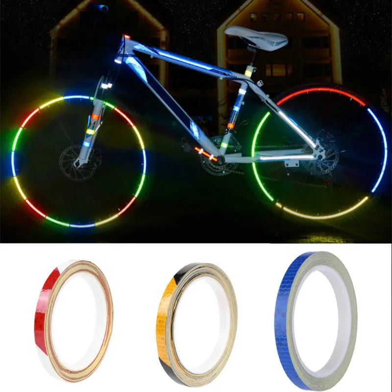 Флуоресцентная велосипедная MTB Светоотражающая клейкая лента для велосипеда s велосипед 10 мм* 8 м наклейка колеса Аксессуары для велосипеда