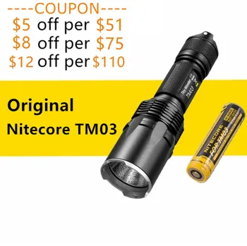 

Original Super Torch with 18650 rechargeable protect battery Nitecore TM03 XHP70 2800 Lumens LED flashlight torch