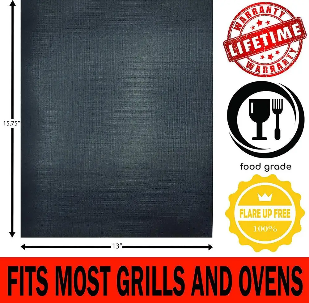 

Non-stick BBQ Grill Mat 40 * 33cm Baking Mat Teflon Cooking Grilling Sheet Heat Resistance Easily Cleaned Bake Mat Set