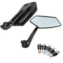 2pcs Universal Pentagonal Rearview Mirrors Scooter Pair Moped ATV Motorcycle Backup Mirror Motorcycle Accessories Auto Parts